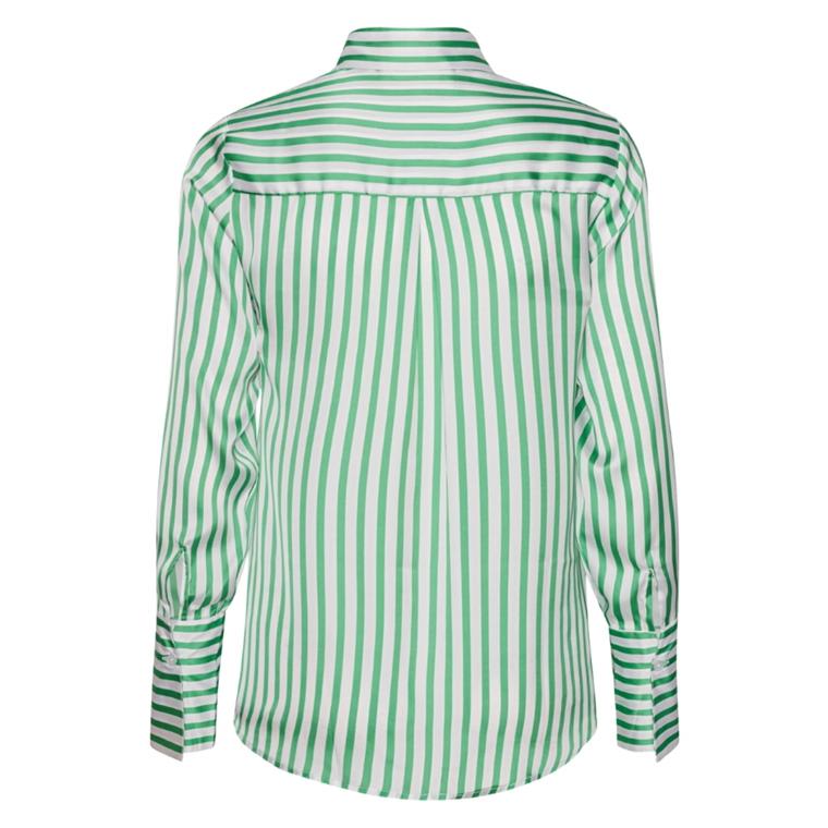 Karmamia Zoe Skjorte, Green Stripe